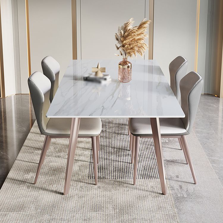 Designer Style Sintered Stone Top Dining Set 1/4/5/7 Pieces Kitchen Table with Chairs Clearhalo 'Dining Room Sets' 'Dining Tables & Seating' 'dining_room_set' 'furn' 'furn_dining_room_set' 'Furniture' 'furniture_dining_room_set' 'Kitchen & Dining Furniture' 1200x1200_3e271add-d12b-45ea-89a4-56c06dc3129d