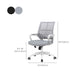Silla de oficina giratoria contemporánea, escritorio de microfibra, silla con respaldo medio