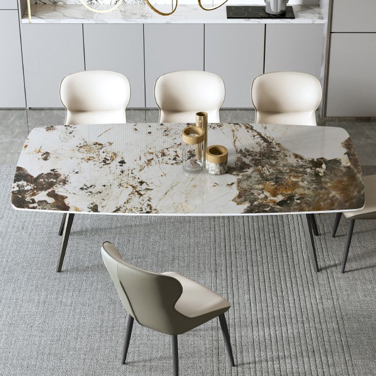 Tavolo da pranzo a base di rettangolo contemporanea con 4 gambe