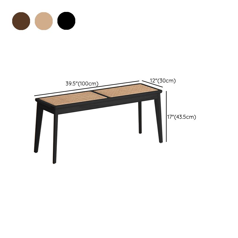 11.8" Wide Tropical Bench Solid Wood Seating Bench with Straight Legs Clearhalo 'Benches' 'Chairs & Seating' 'furn' 'furn_benches' 'Furniture' 'Living Room Furniture' 1200x1200_3e27db1d-6c1e-4cf6-9d5c-ac300a4a7ef5