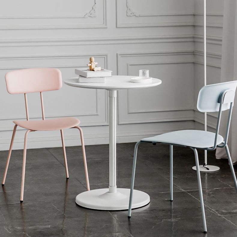 Tavolo da goccia di piedistallo contemporaneo tavolo laterale rotondo per soggiorno