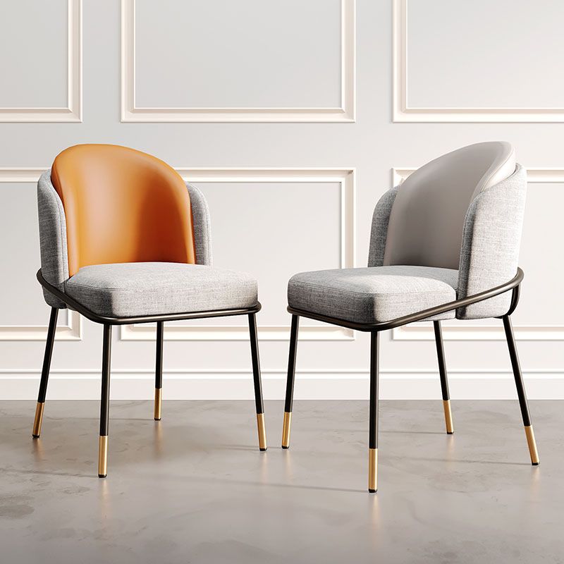 Nordic Design Armless Solid Back Chair for Home Linen Dining Chair Clearhalo 'Dining Chairs' 'Dining Tables & Seating' 'dining_chair' 'furn' 'furn_dining_chair' 'Furniture' 'furniture_dining_chair' 'Kitchen & Dining Furniture' 1200x1200_3e29afe5-f416-49c4-b7fe-243d9465230c