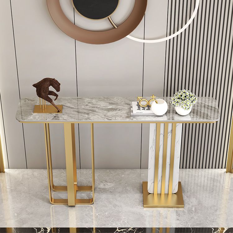 Console rettangolare in pietra glam Tabella 1 tavola finale, altezza 31,5 "