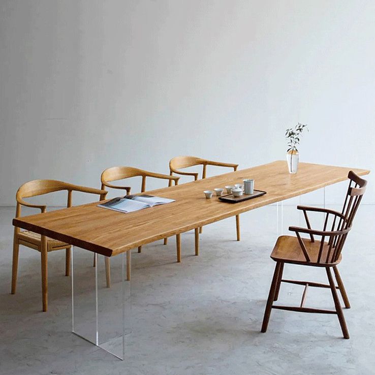 Minimalist Solid Wood Dining Set 1/2/4/5 Pieces Rectangular Dining Furniture Set Clearhalo 'Dining Room Sets' 'Dining Tables & Seating' 'dining_room_set' 'furn' 'furn_dining_room_set' 'Furniture' 'Kitchen & Dining Furniture' 1200x1200_3e2b681f-45d8-4690-a140-4e541b839a98