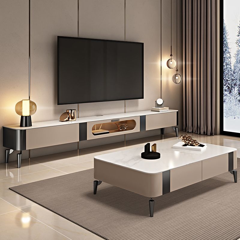 Enclosed Storage Media Console TV Stand Modern TV Stand with Drawers Clearhalo 'furn' 'furn_tv_stands_entertainment_centers' 'Furniture' 'Living Room Furniture' 'TV Stands & Entertainment Centers' 'TV Stands & Media Storage Furniture' 'tv_stands_entertainment_centers' 1200x1200_3e2c7281-30c8-4fbd-898e-b26f9d7422cb