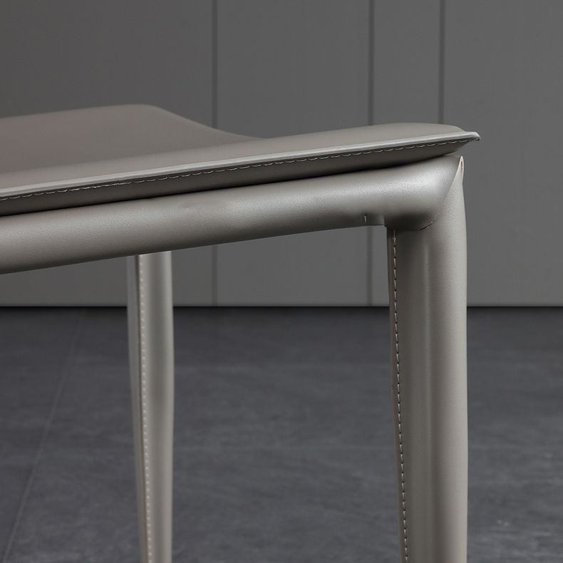 Modern Style Side Chair Faux Leather Solid Back Dining Chair for Home Clearhalo 'Dining Chairs' 'Dining Tables & Seating' 'dining_chair' 'furn' 'furn_dining_chair' 'Furniture' 'furniture_dining_chair' 'Kitchen & Dining Furniture' 1200x1200_3e2cd2c2-3733-4c82-b2fb-539319bcea3d