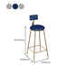 Scandinavian Bar and Counter Stool Low Back Stool with 4 Legs in Gold Clearhalo 'Bar Furniture' 'Bar Stools' 'bar_stools' 'furn' 'furn_bar_stools' 'Furniture' 'furniture_bar_stools' 'Kitchen & Dining Furniture' 1200x1200_3e2d202b-3401-422a-bf9d-5b63949a164d