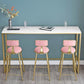Glam Style Bartafel Bistrotafel met kunstmarmeren blad en gouden onderstel
