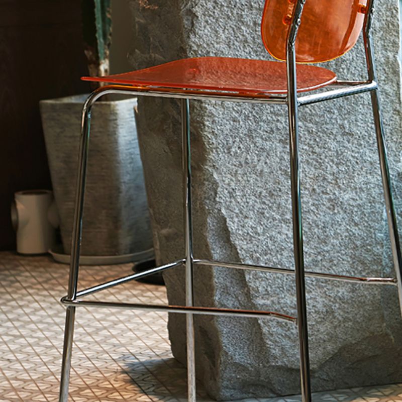 Sgabelli da bar in plastica in stile industriale sgabelli da bar senza schienale con poggiapiedi