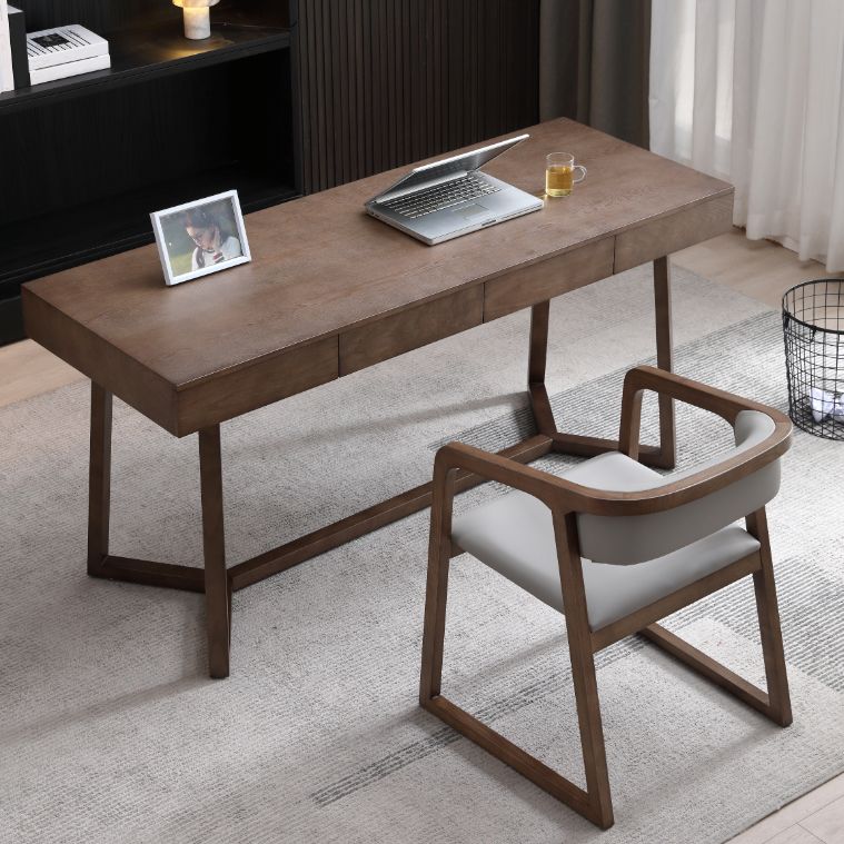 Solid Wood Contemporary Rectangular Dining Table Ash Wood Top Table with Trestle Base Clearhalo ' dining_table' 'Dining Tables & Seating' 'Dining Tables' 'furn' 'furn_dining_table' 'Furniture' 'furniture_dining_table' 'Kitchen & Dining Furniture' 'kitchen&dining_furn' 'kitchen' 'kitchen_dining_table' 1200x1200_3e33c758-a6eb-4ecf-a116-f70cf89cede7
