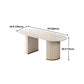 Sintered Stone Top Kitchen Table for Restaurant Luxury White Table with Double Pedestal Clearhalo 'Dining Tables & Seating' 'Dining Tables' 'dining_table' 'furn' 'furn_dining_table' 'Furniture' 'furniture_dining_table' 'Kitchen & Dining Furniture' 'kitchen' 'kitchen_dining_table' 1200x1200_3e35ce9a-cba3-4667-9ecb-7de7d2d1c412