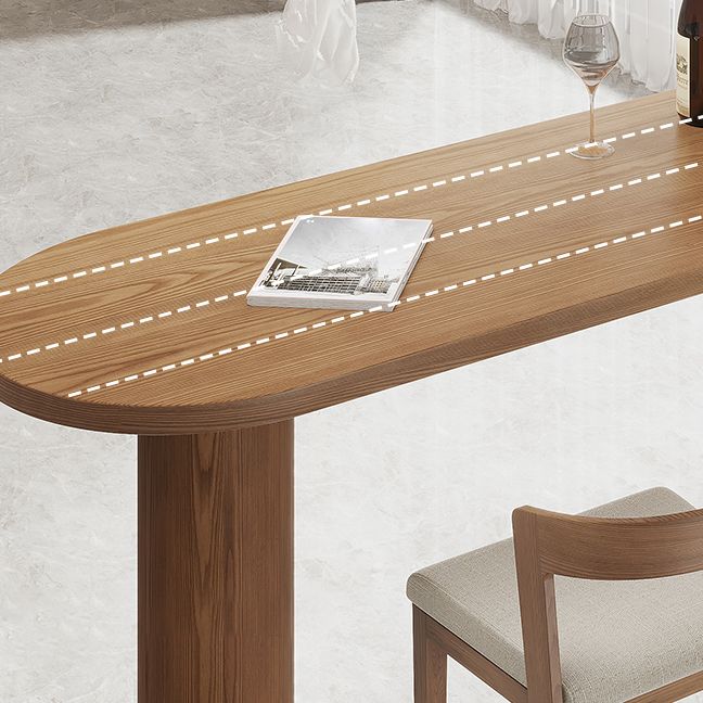 Double Pedestal Counter Height Dining Table Brown Counter Wine Table Clearhalo 'Bar Furniture' 'Bar Tables' 'bar_tables' 'furn' 'furn_bar_tables' 'Furniture' 'Kitchen & Dining Furniture' 1200x1200_3e368eb9-85d2-4f52-833d-27c4a9d110cf