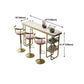 Glam Style Bar Table Artificial Marble Pub Table with Shelf for Dining Room, Only Table Clearhalo 'Bar Furniture' 'Bar Tables' 'bar_tables' 'furn' 'furn_bar_tables' 'Furniture' 'furniture_bar_tables' 'Kitchen & Dining Furniture' 1200x1200_3e37796d-98aa-4a15-bcde-07211a48d0a0
