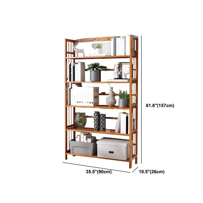 Estante de bambú vertical moderno Etagere Espresso estantería para dormitorio