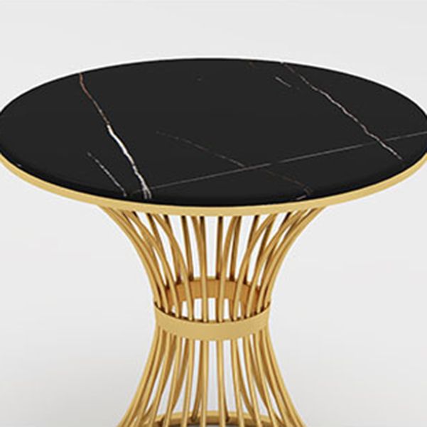 Glam Black Sintered Stone Dining Table Set 1/2/5 Pieces Dining Set for Home Use Clearhalo 'Dining Room Sets' 'Dining Tables & Seating' 'dining_room_set' 'furn' 'furn_dining_room_set' 'Furniture' 'Kitchen & Dining Furniture' 1200x1200_3e383d11-a5f1-46ac-9b8e-f86514a6cf73