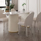 Oval Sintered Stone Dining Table Modern Table in White with Metal Double Pedestal Clearhalo ' dining_table' 'Dining Tables & Seating' 'Dining Tables' 'furn' 'furn_dining_table' 'Furniture' 'furniture_dining_table' 'Kitchen & Dining Furniture' 'kitchen&dining_furn' 'kitchen' 'kitchen_dining_table' 1200x1200_3e3933f0-15e7-4d8f-b127-672074ae0929