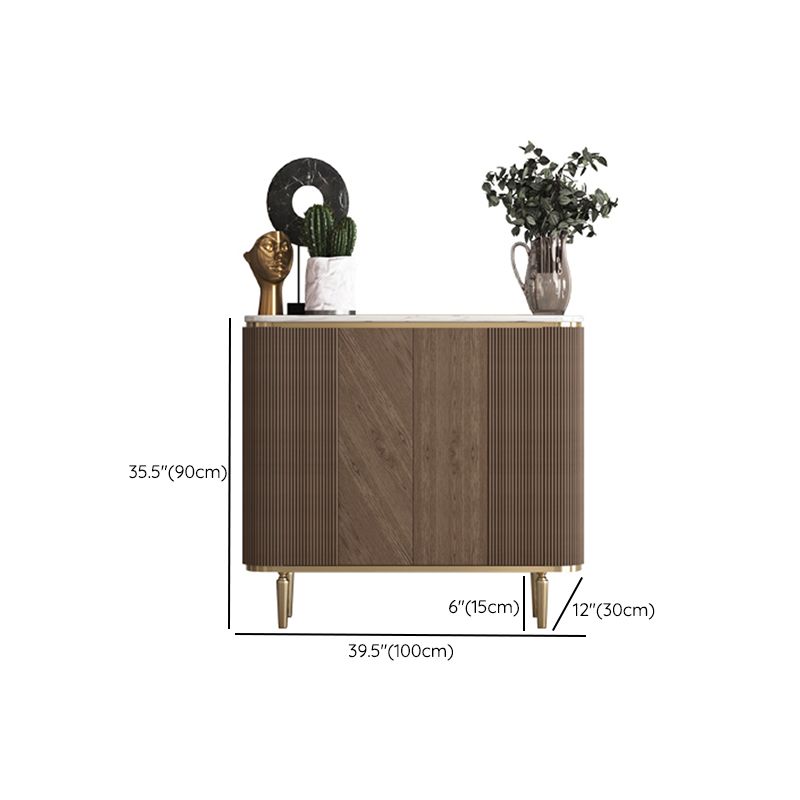 Glam Side Board Marble Sideboard Cabinet with Doors for Kitchen Clearhalo 'buffet_sideboard' 'Buffets & Sideboards' 'furn' 'furn_buffet_sideboard' 'Furniture' 'Kitchen & Dining Furniture' 1200x1200_3e3ab079-e833-45b3-ab64-b108ed33d24b