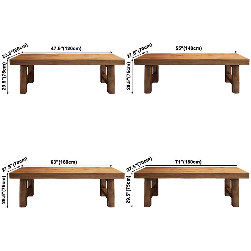 Simple Solid Wood Brown Dining Table Rectangle Shape Standard Dining Table for Kitchen Clearhalo ' dining_table' 'Dining Tables & Seating' 'Dining Tables' 'furn' 'furn_dining_table' 'Furniture' 'furniture_dining_table' 'Kitchen & Dining Furniture' 'kitchen&dining_furn' 'kitchen' 'kitchen_dining_table' 1200x1200_3e3cd9df-4344-49bc-b52c-91e61dcfa6ae