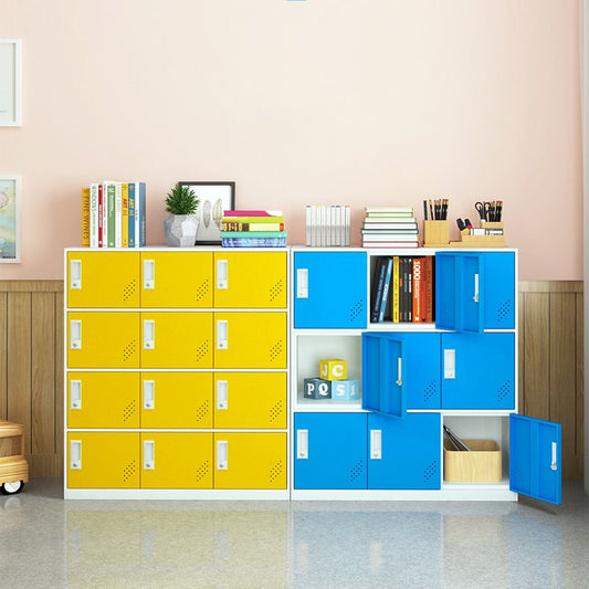 Contemporary Hinged Storage Cabinet Steel Non-Hanging Armoire