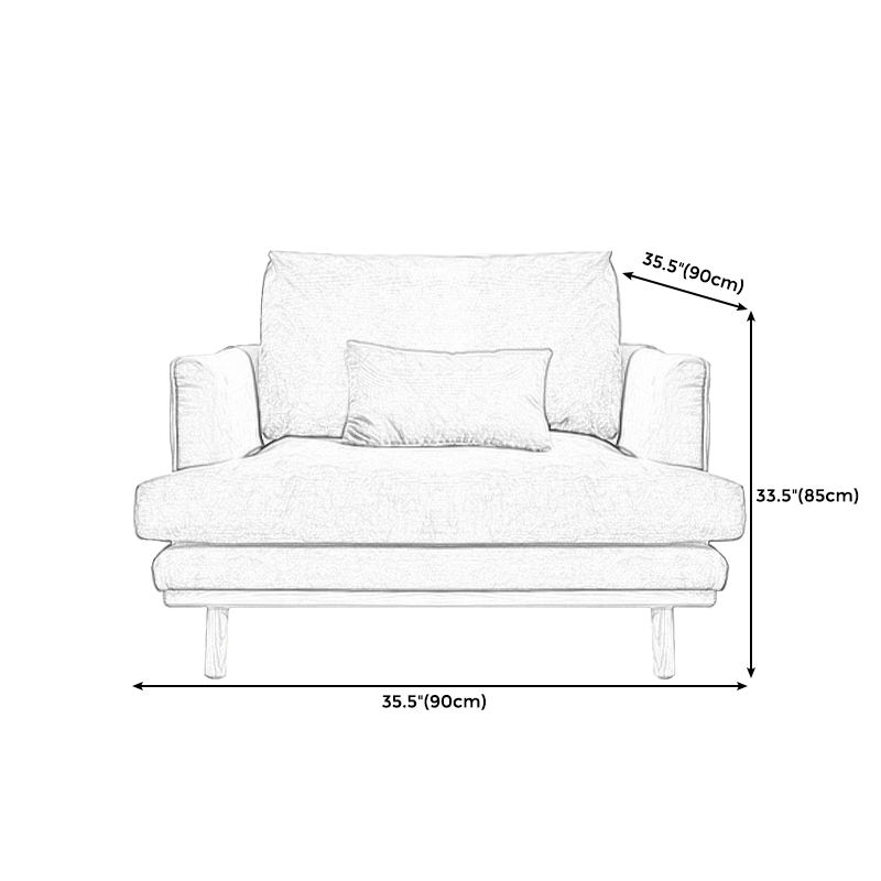 Recessed Arm Loose Back Sofa 35"W Velvet Sofa for Living Room Clearhalo 'furn' 'furn_sofas' 'Furniture' 'furniture_sofas' 'kitchen' 'kitchen_sofas' 'Living Room Furniture' 'Sofa' 'sofas' 1200x1200_3e3dd16b-909e-46a7-8cd9-76046057ca81