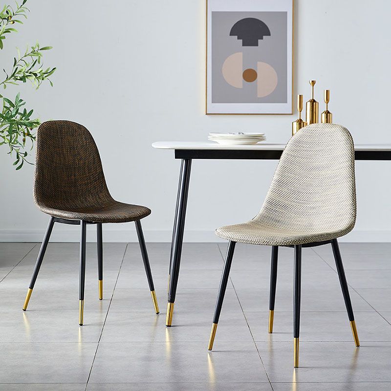 Scandinavian Design Plastic Dining Armless Chairs Solid Back Armless Side Chair Clearhalo ' kitchen&dining_furn' 'Dining Chairs' 'Dining Tables & Seating' 'dining_chair' 'furn' 'furn_dining_chair' 'Furniture' 'furniture_dining_chair' 'Kitchen & Dining Furniture' 'kitchen' 1200x1200_3e3e3bf2-750b-4d55-af2a-6d386b575480