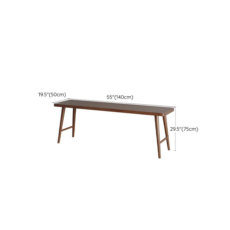 Bureau d'écriture contemporain marron bureau de bureau en bois massif avec jambes