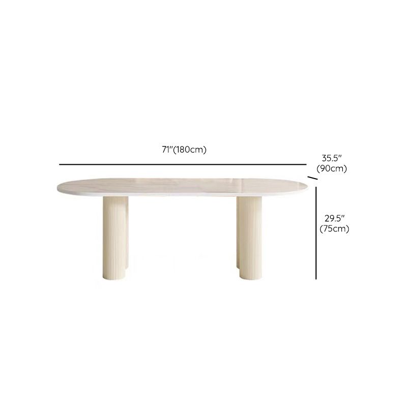 Simplicity Dinette Table Oval Stone Dining Room Table for Dining Room Clearhalo 'Dining Tables & Seating' 'Dining Tables' 'dining_table' 'furn' 'furn_dining_table' 'Furniture' 'Kitchen & Dining Furniture' 1200x1200_3e3ed943-6fad-4997-b3f3-d2fb86b1e799