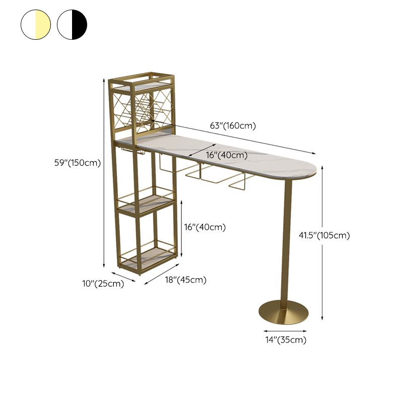 Modern 1/3 Pieces Bar Table Set Stone Counter Table with Rotatable Stools for Living Room Clearhalo 'Bar Furniture' 'furn' 'furn_home_bar_bar_sets' 'Furniture' 'Home Bars & Bar Sets' 'home_bar_bar_sets' 'Kitchen & Dining Furniture' 1200x1200_3e3f4e4f-870c-4a96-a6e1-084954327c0a