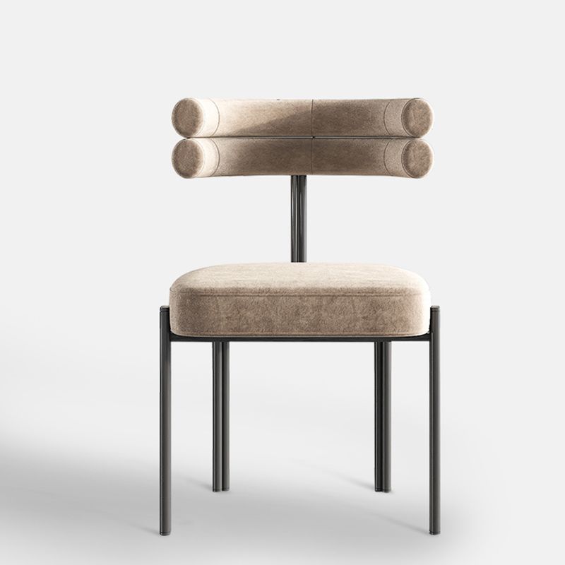 Contemporary Home Side Chair Upholstered Armless Dining Chairs