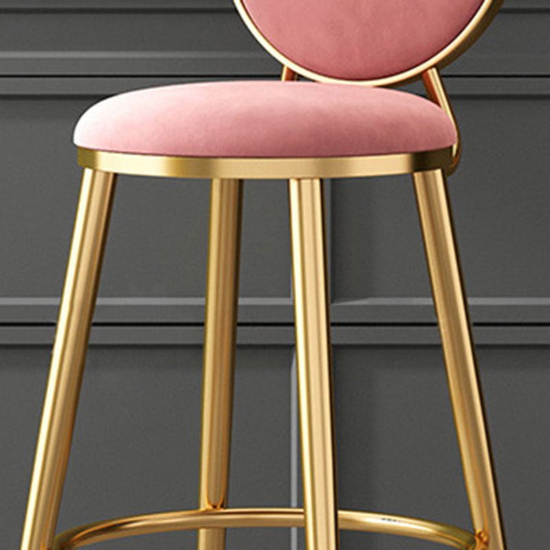 Nordic Style Bar-stool Round Counter Bar Stool with Metal Legs Clearhalo 'Bar Furniture' 'Bar Stools' 'bar_stools' 'furn' 'furn_bar_stools' 'Furniture' 'furniture_bar_stools' 'Kitchen & Dining Furniture' 1200x1200_3e40e35b-1bba-42a4-9c26-bd7180086ea5