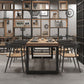 Industrial Style Solid Wood Dining Set with Traditional Height Table and Trestle Base Clearhalo 'Dining Room Sets' 'Dining Tables & Seating' 'dining_room_set' 'furn' 'furn_dining_room_set' 'Furniture' 'furniture_dining_room_set' 'Kitchen & Dining Furniture' 'kitchen&dining_furn' 'kitchen' 1200x1200_3e40efb4-005d-4646-9045-e048a2ae5535