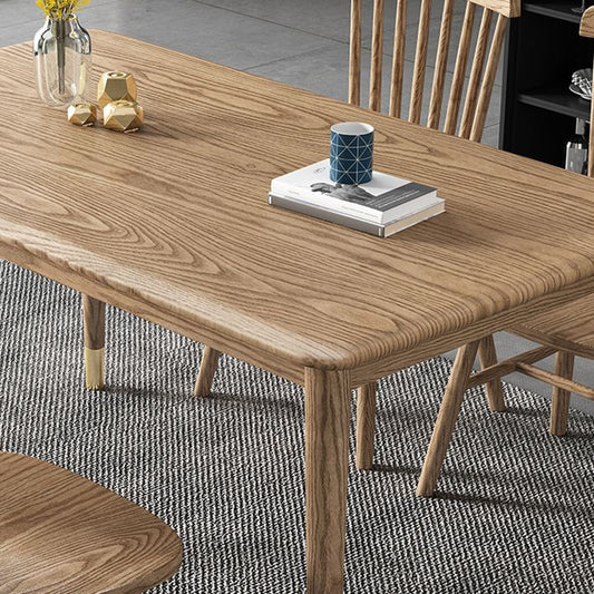 Ash Wood Dining Table Luxury Style 4 Legs Base Solid Wood Table for Dining Room Clearhalo ' dining_table' 'Dining Tables & Seating' 'Dining Tables' 'Furniture' 'furniture_dining_table' 'Kitchen & Dining Furniture' 'kitchen&dining_furn' 'kitchen' 'kitchen_dining_table' 1200x1200_3e41e3e6-2914-444f-b99a-2f10b16483a5