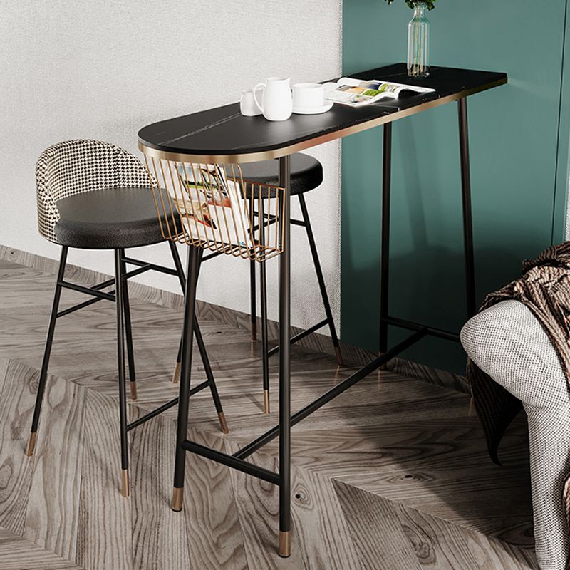 Glam 1/2/3 Pieces Pub Dining Set Living Room Metal and Stone Bar Pub Table Set Clearhalo 'Bar Furniture' 'furn' 'furn_home_bar_bar_sets' 'Furniture' 'Home Bars & Bar Sets' 'home_bar_bar_sets' 'Kitchen & Dining Furniture' 1200x1200_3e421a98-66dc-4684-83b6-66cb4bab07ca