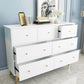 Contemporary Glam Wooden Chest Horizontall Storage Chest Dresser with Metal Legs
