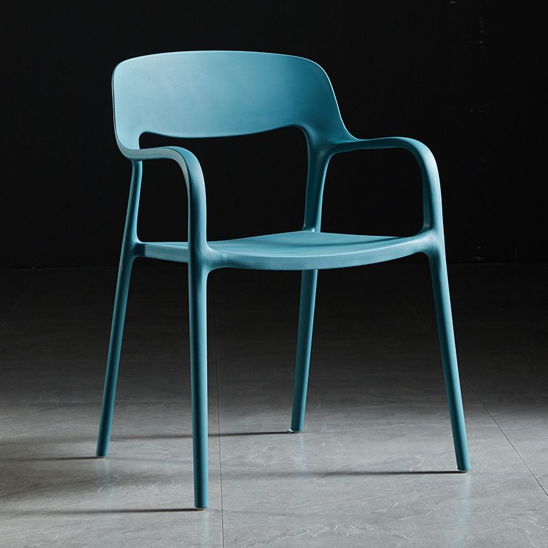 Open Back Dining Side Chair Dining Room Home Plastic Arm Chair Clearhalo 'Dining Chairs' 'Dining Tables & Seating' 'dining_chair' 'furn' 'furn_dining_chair' 'Furniture' 'Kitchen & Dining Furniture' 1200x1200_3e45cf43-bf3e-4cb2-aabf-b0c5e080da43