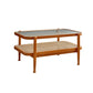 4 Legs Coffee Table with Shelf Modern Glass Top Cocktail Table Clearhalo 'Coffee & Accent Tables' 'Coffee Tables' 'coffee_tables' 'furn' 'furn_coffee_tables' 'Furniture' 'Living Room Furniture' 1200x1200_3e462be5-9888-4696-aa59-f0d16f72ecff