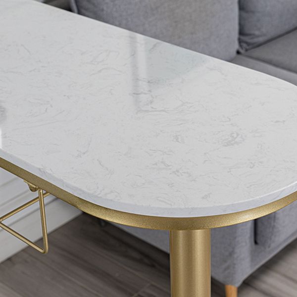 Glam Style Bar Table 1/3 Pieces Faux Marble Counter Table with Upholstered Stools Clearhalo 'Bar Furniture' 'furn' 'furn_home_bar_bar_sets' 'Furniture' 'Home Bars & Bar Sets' 'home_bar_bar_sets' 'Kitchen & Dining Furniture' 1200x1200_3e471869-f0ec-49ca-b958-cb87331204e2