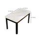 Eetkamer industriële eettafel 4 poten rechthoekige eettafel