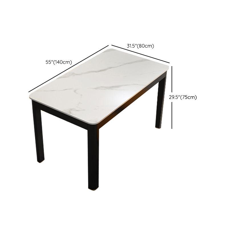 Eetkamer industriële eettafel 4 poten rechthoekige eettafel