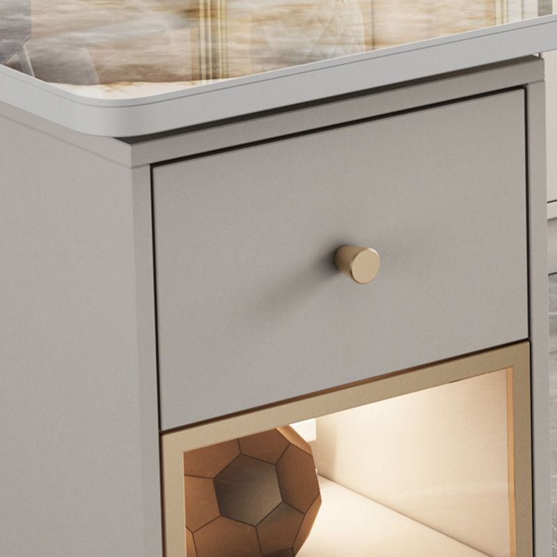 Escritorio de mármol contemporáneo para escritorio rectangular de 30 "h de 30" con 1 cajón