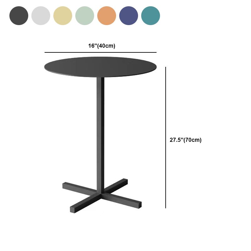 23.6"/27.5"Tall Metal Pedestal Solid Color Round Table Top Coffee Table Clearhalo 'Coffee & Accent Tables' 'Coffee Tables' 'coffee_tables' 'furn' 'furn_coffee_tables' 'Furniture' 'Living Room Furniture' 1200x1200_3e4990a0-c48a-4561-a1e0-e1926920c612