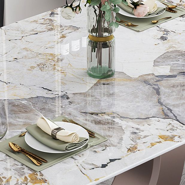 Traditional Luxury Dining Table Rectangle Sintered Stone Dining Table with Metal Base Clearhalo ' dining_table' 'Dining Tables & Seating' 'Dining Tables' 'furn' 'furn_dining_table' 'Furniture' 'furniture_dining_table' 'Kitchen & Dining Furniture' 'kitchen&dining_furn' 'kitchen' 'kitchen_dining_table' 1200x1200_3e49ab07-1bea-44f3-86c4-9b49a04bd05b