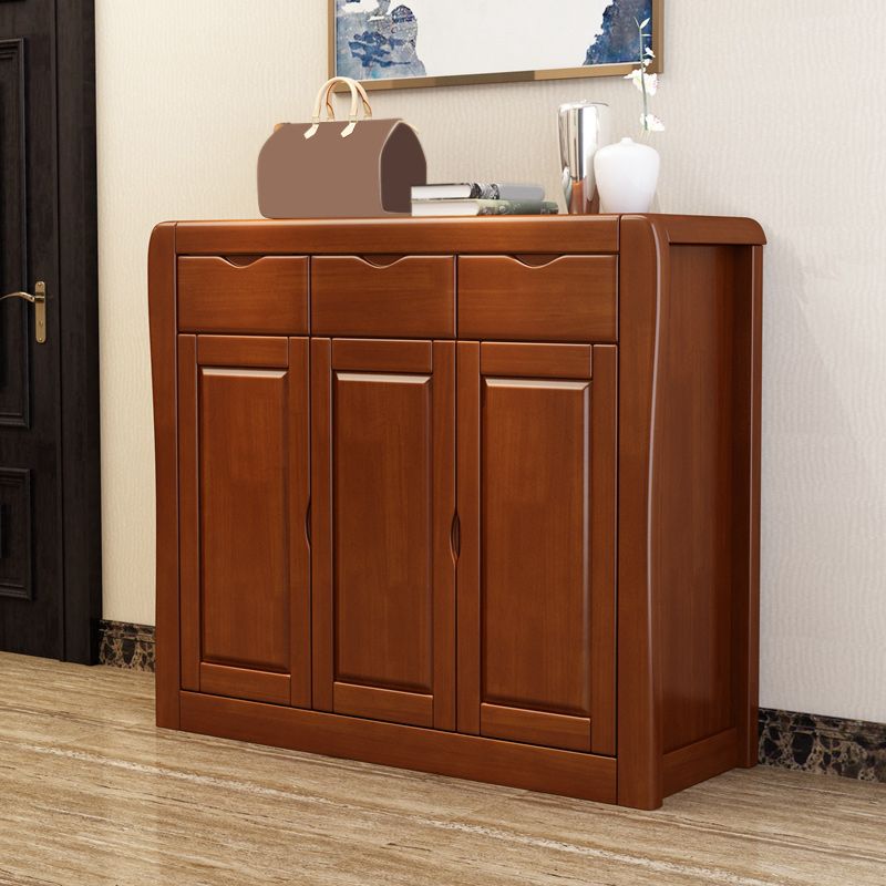 Cabinet d'accent moderne du milieu du siècle avec portes et tiroirs armoire