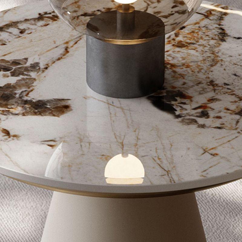 Glam Side Table with Round Stone Top Accent Side Table with Metal Base Clearhalo 'Coffee & Accent Tables' 'End & Side Tables' 'end_side_tables' 'furn' 'furn_end_side_tables' 'Furniture' 'Living Room Furniture' 1200x1200_3e49de8b-8f08-47c1-9b0b-933118d03e57