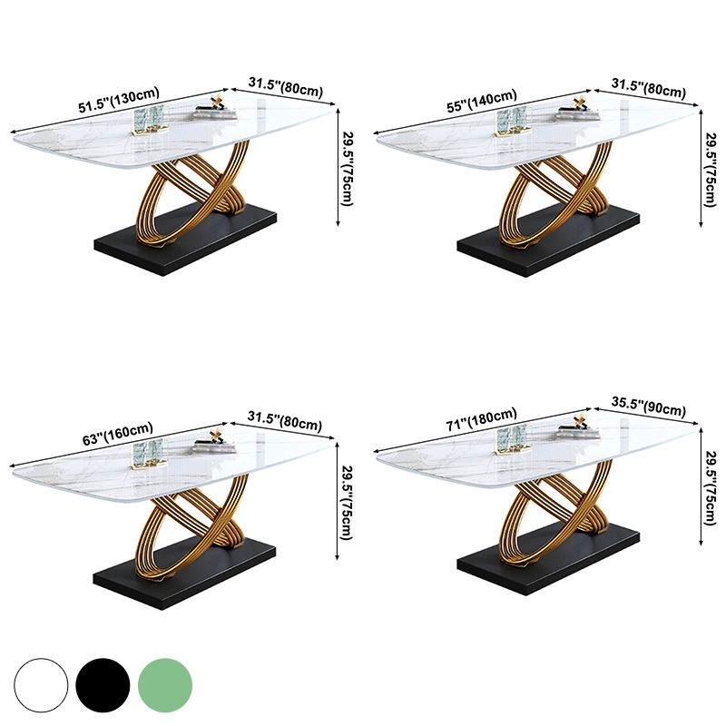Rectangle Pedestal Luxury Dining Table Three-Color Fixed Table of Sintered Stone Clearhalo ' dining_table' 'Dining Tables & Seating' 'Dining Tables' 'furn' 'furn_dining_table' 'Furniture' 'furniture_dining_table' 'Kitchen & Dining Furniture' 'kitchen&dining_furn' 'kitchen' 'kitchen_dining_table' 1200x1200_3e4b64b3-62fc-45b9-a996-59939bb8d85a