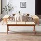 Tropical Solid Wood Bench Rattan X-Leg Dining Room Bench/low Stool Clearhalo 'Benches' 'Chairs & Seating' 'furn' 'furn_benches' 'Furniture' 'Living Room Furniture' 1200x1200_3e4e3197-ab2c-4fcf-a635-bd6c012a49a4