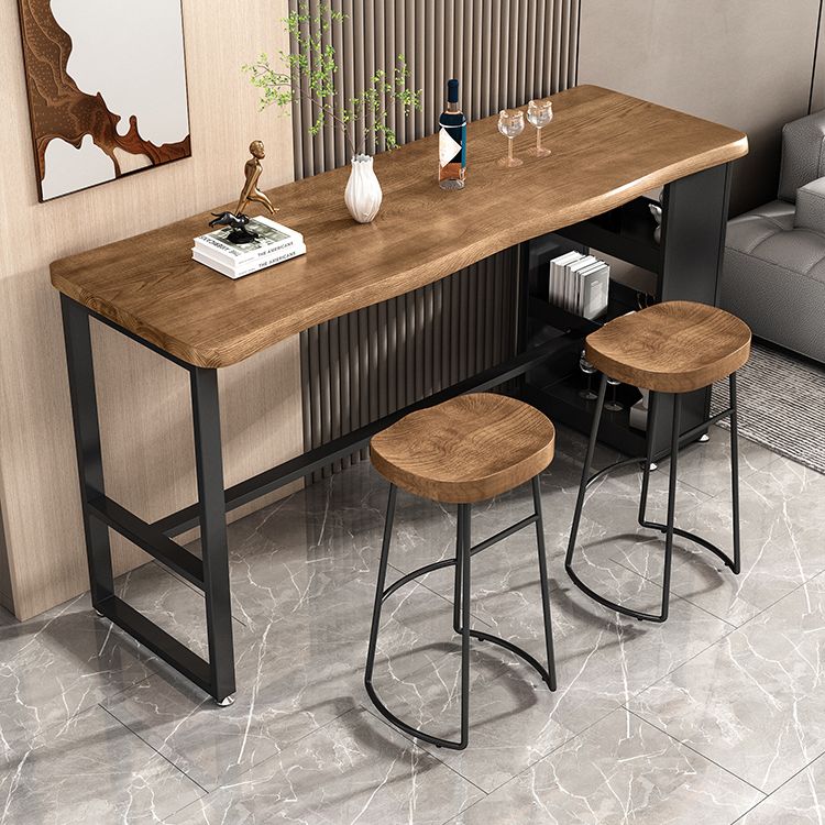 Contemporary Rectangular Bar Table Set 1/2/3 Pcs Solid Wood Bar Table and Stools Clearhalo 'Bar Furniture' 'furn' 'furn_home_bar_bar_sets' 'Furniture' 'Home Bars & Bar Sets' 'home_bar_bar_sets' 'Kitchen & Dining Furniture' 1200x1200_3e4f0c10-cb7d-4df1-9a15-15b28615aec0