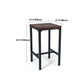 Square Wood Top Counter Table Metal Black Legs 42-inch Height Bar Table Clearhalo 'Bar Furniture' 'Bar Tables' 'bar_tables' 'furn' 'furn_bar_tables' 'Furniture' 'furniture_bar_tables' 'Kitchen & Dining Furniture' 'kitchen&dining_furn' 'kitchen' 1200x1200_3e4fdd67-faf8-4f0a-917e-e464eebab652