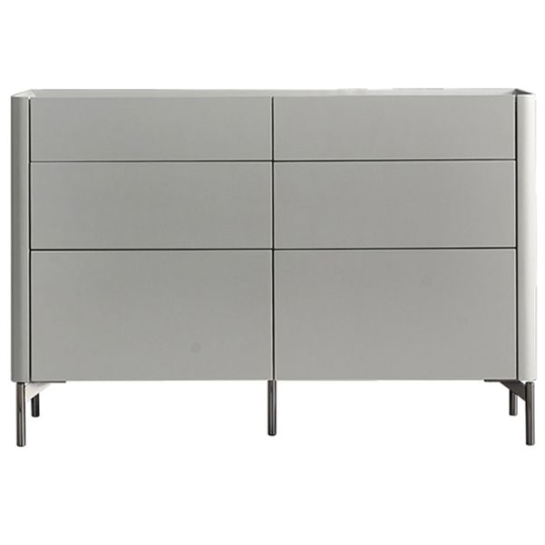 Server da pranzo in pietra grigia e buffet in legno con cassetti