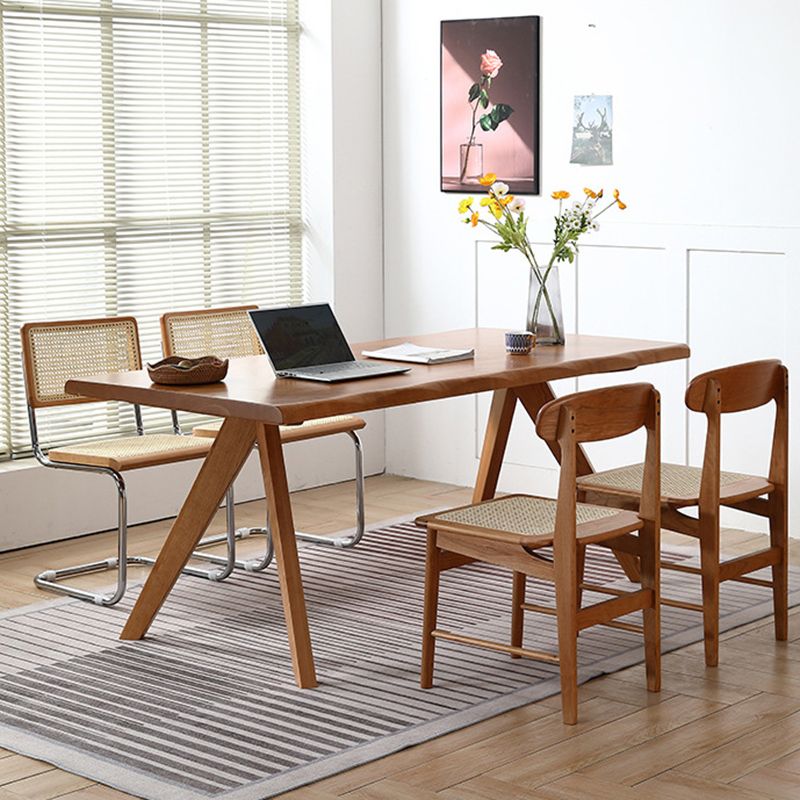 Dining Room Dinner Kitchen Table Solid Wood Rectangle Dining Table Clearhalo 'Dining Tables & Seating' 'Dining Tables' 'dining_table' 'furn' 'furn_dining_table' 'Furniture' 'Kitchen & Dining Furniture' 1200x1200_3e50417c-8725-4c5c-b9df-92b7683d1b02